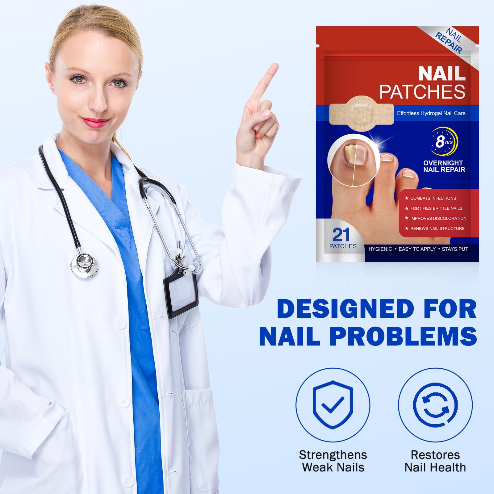 Mcukv Nail Repair Patches skin-friendly formula, soft for nails