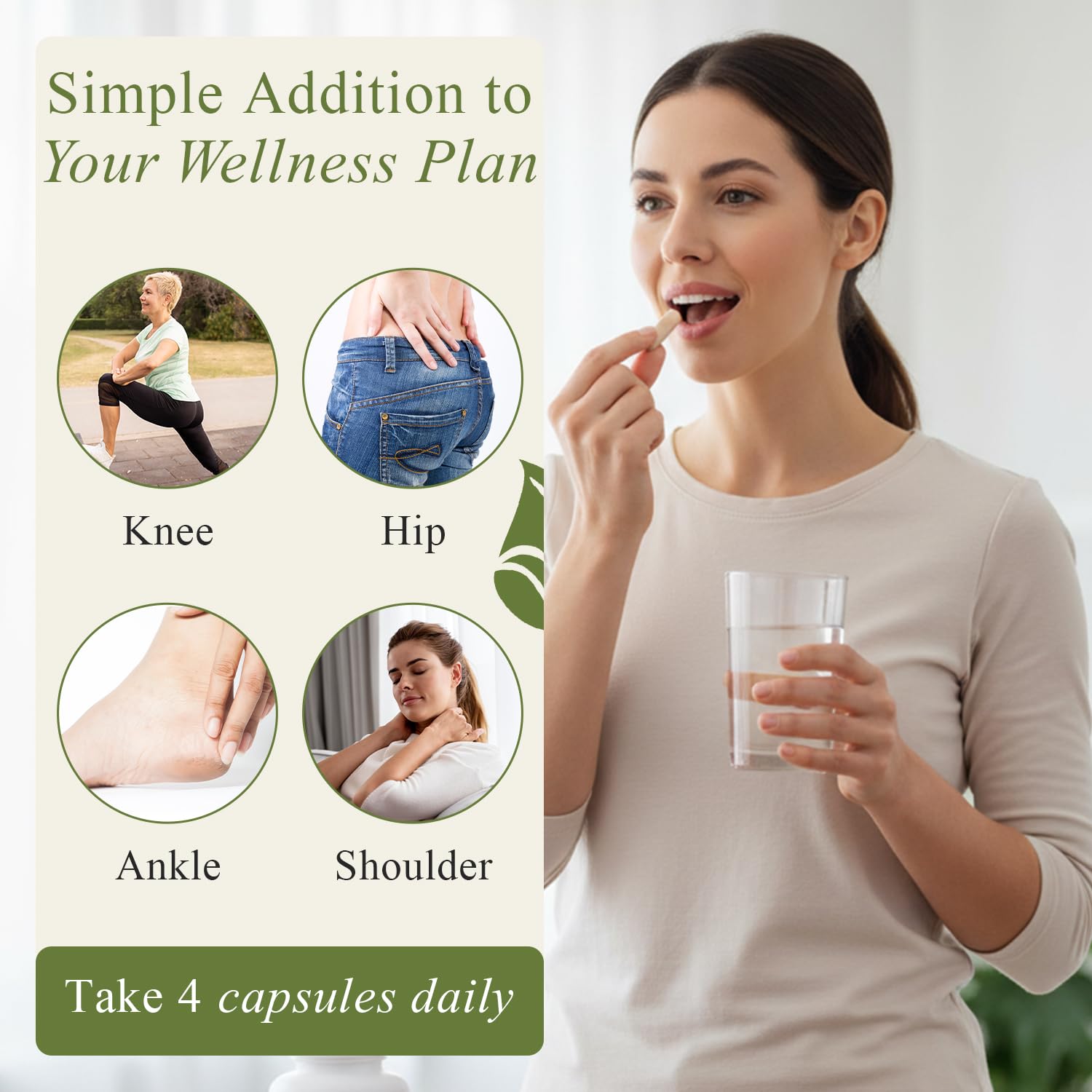 M.D. Joint 120-capsule bottle displayed for daily use