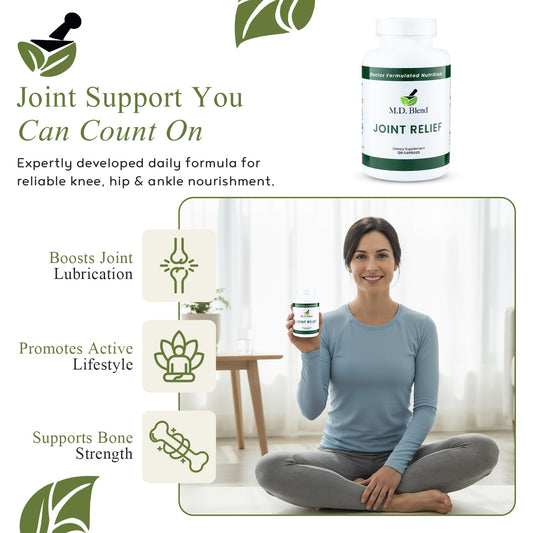 M.D. Joint bottle label close-up shows key ingredients