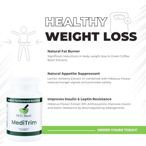 M.D. Blend MediTrim energy apple cider vinegar bottle highlights hydration balance.