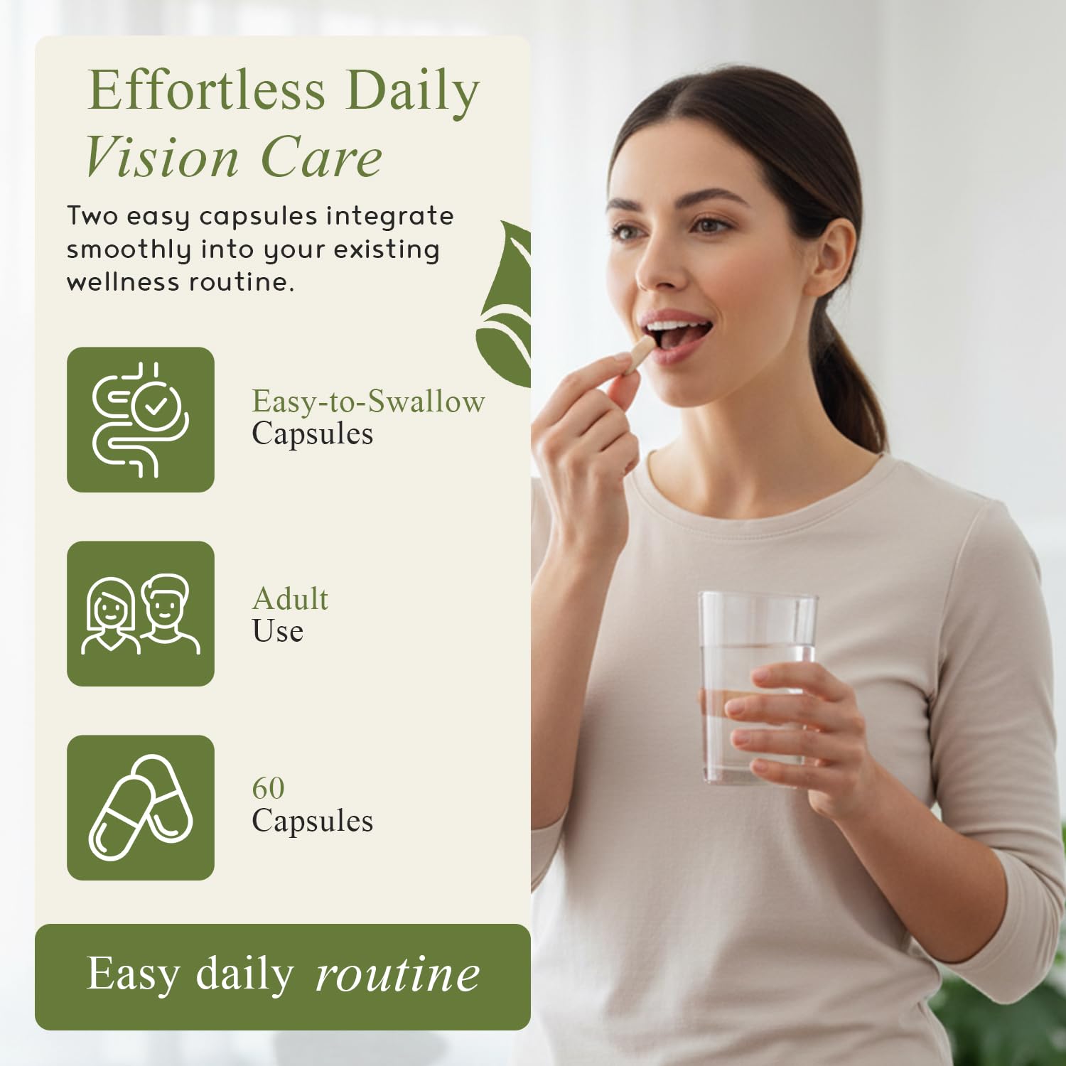 M.D. Blend Vision with AREDS2-inspired formula emphasizing macular health benefits.