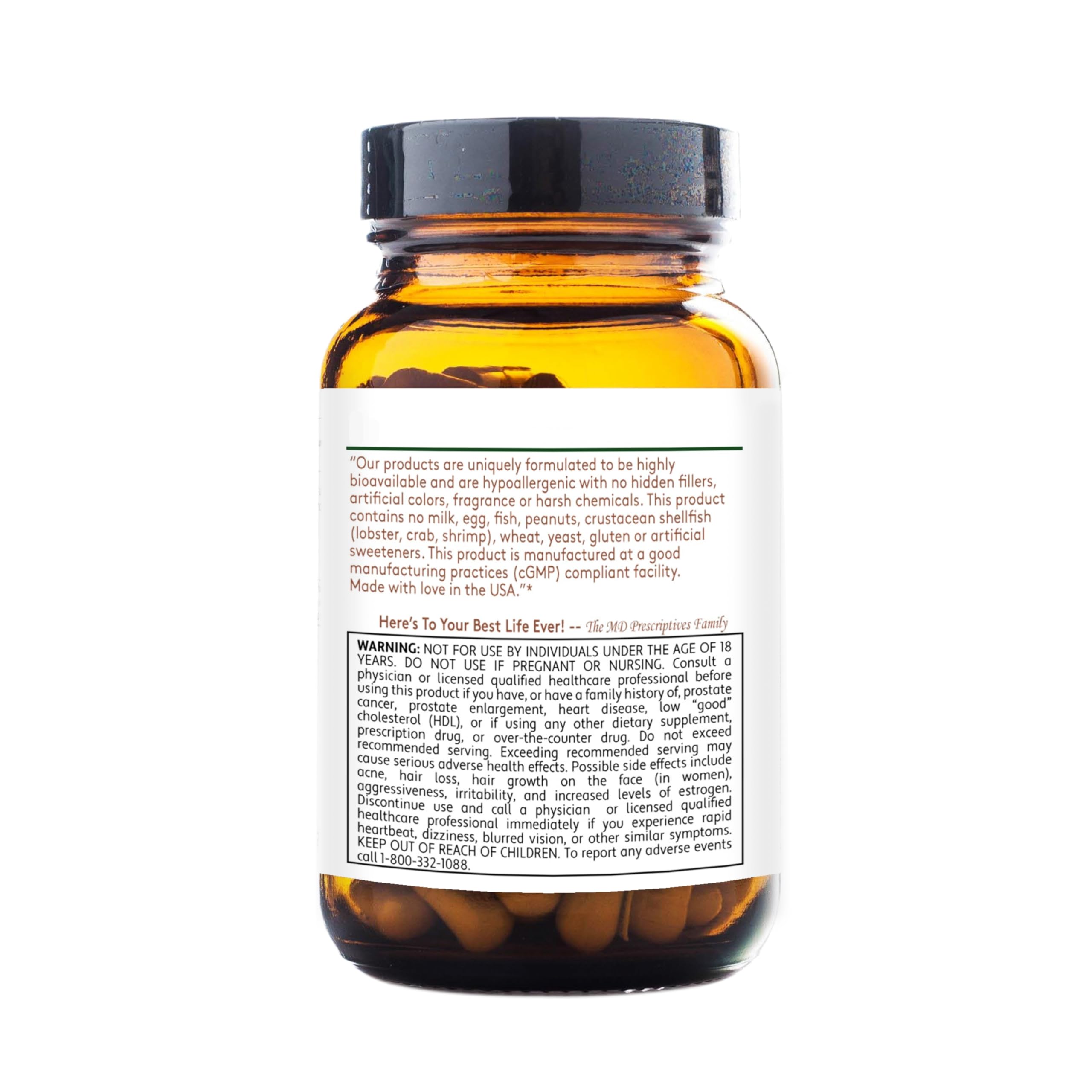 USA-made MD Prescriptives DHEA 25mg packaging and quality