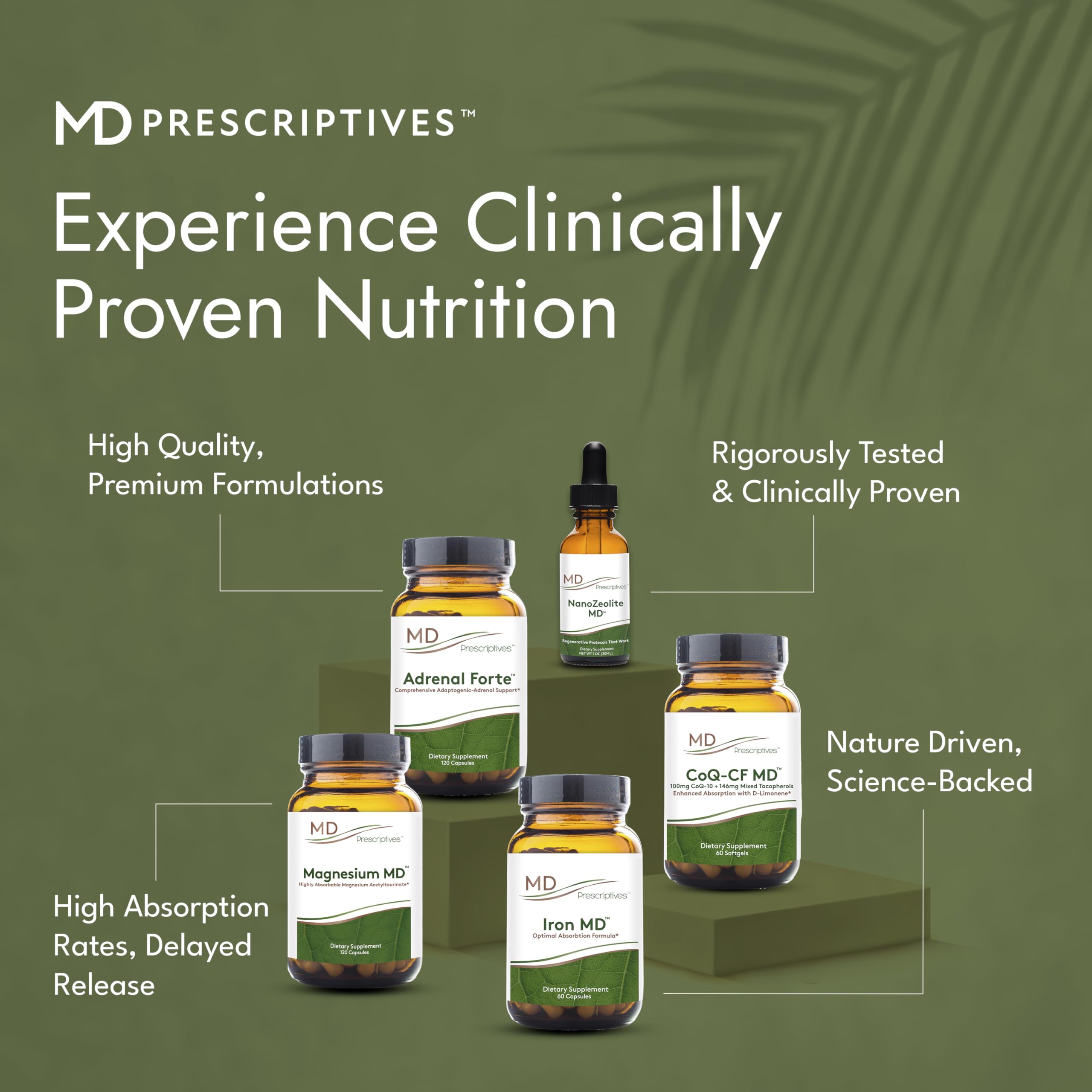 MD Prescriptives Essential Multi capsules on table in a wellness setting suggesting support
