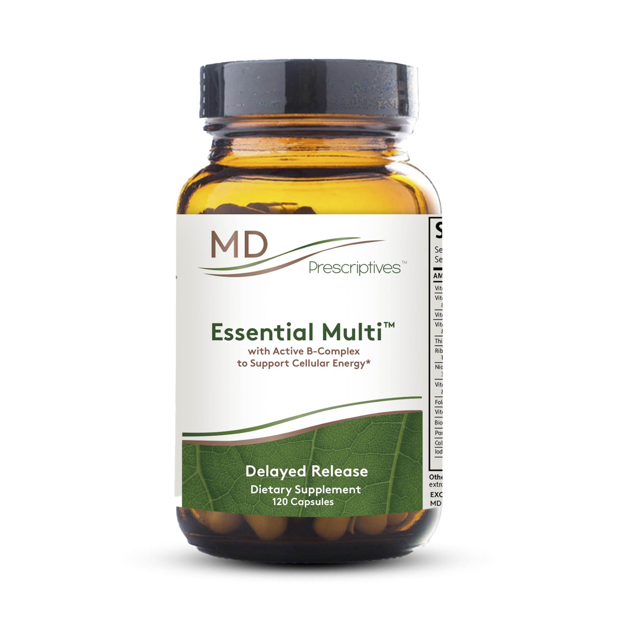 MD Prescriptives Essential Multi delayed-release capsules in bottle for steady daily nutrient coverage