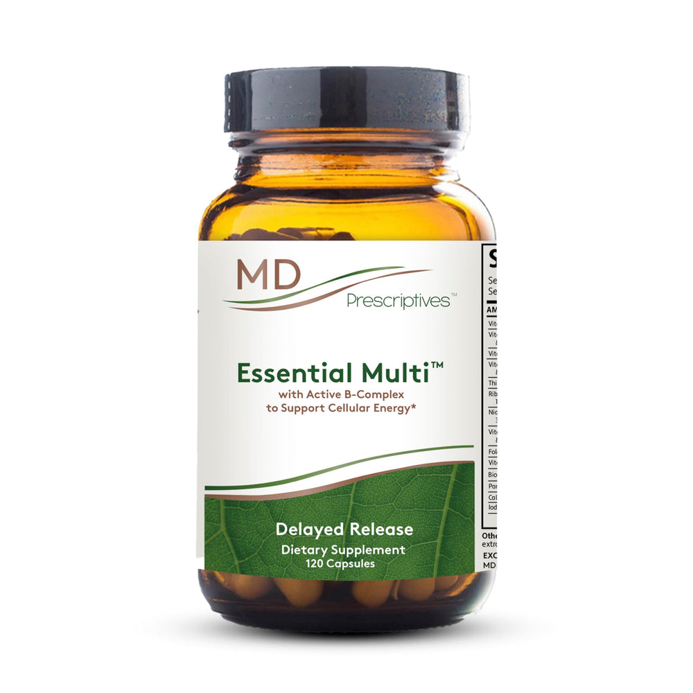 MD Prescriptives Essential Multi delayed-release capsules in bottle for steady daily nutrient coverage