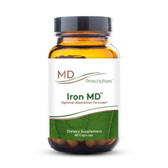 MD Prescriptives Iron MD capsules in bottle for daily iron support.