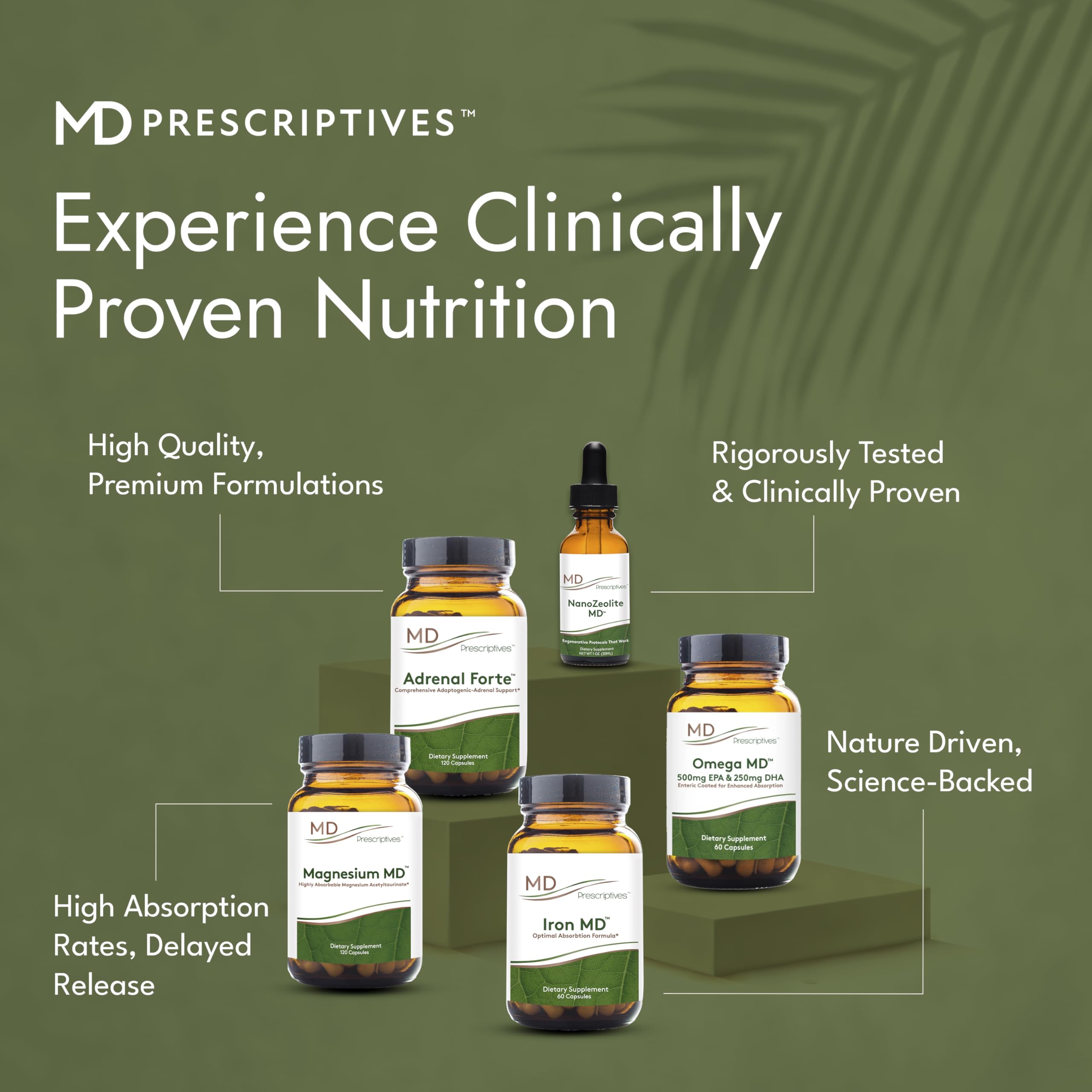 MD Prescriptives Omega MD USA manufactured seal, trusted quality.