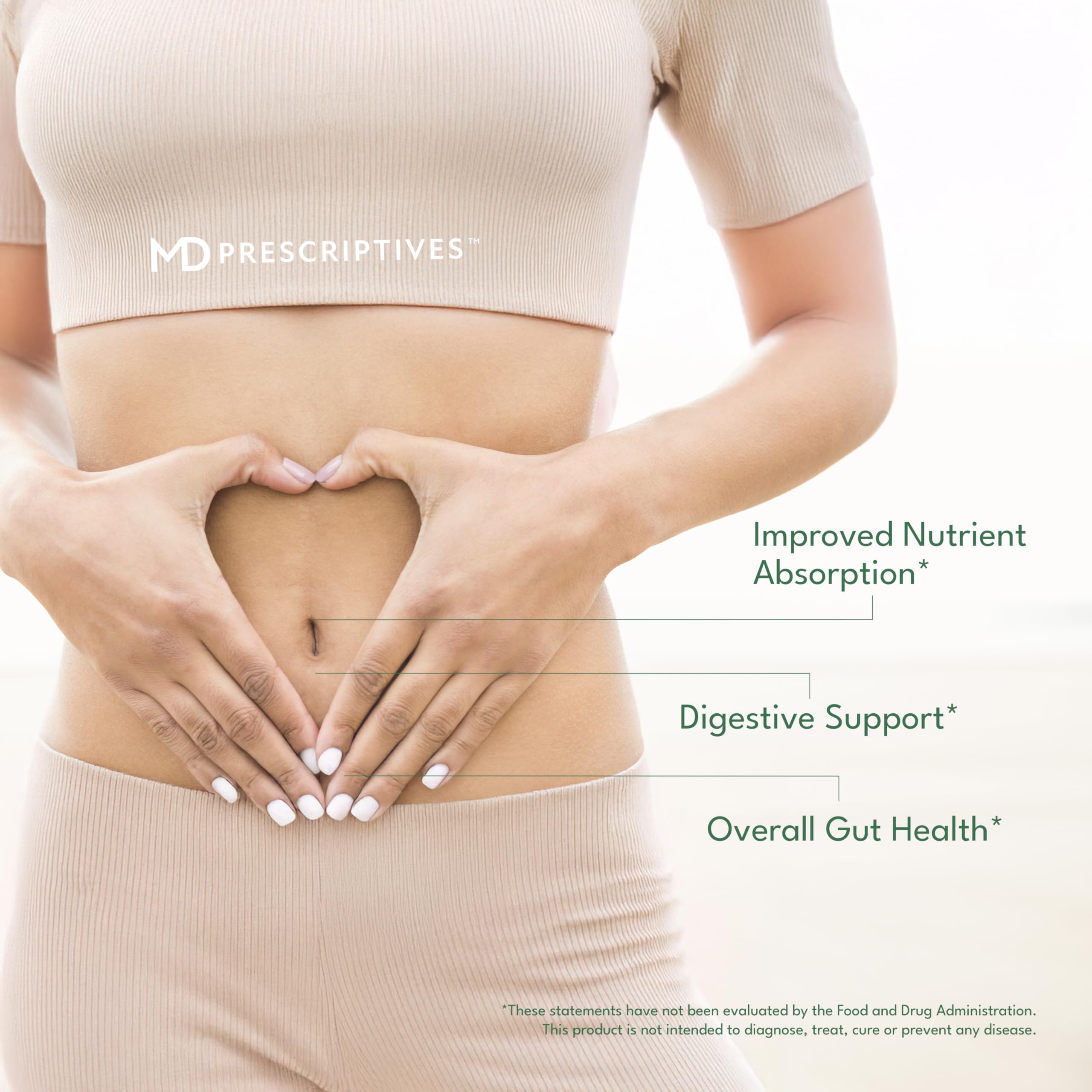 MD Prescriptives ProbioZyme packaging view signals trusted probiotic blend.