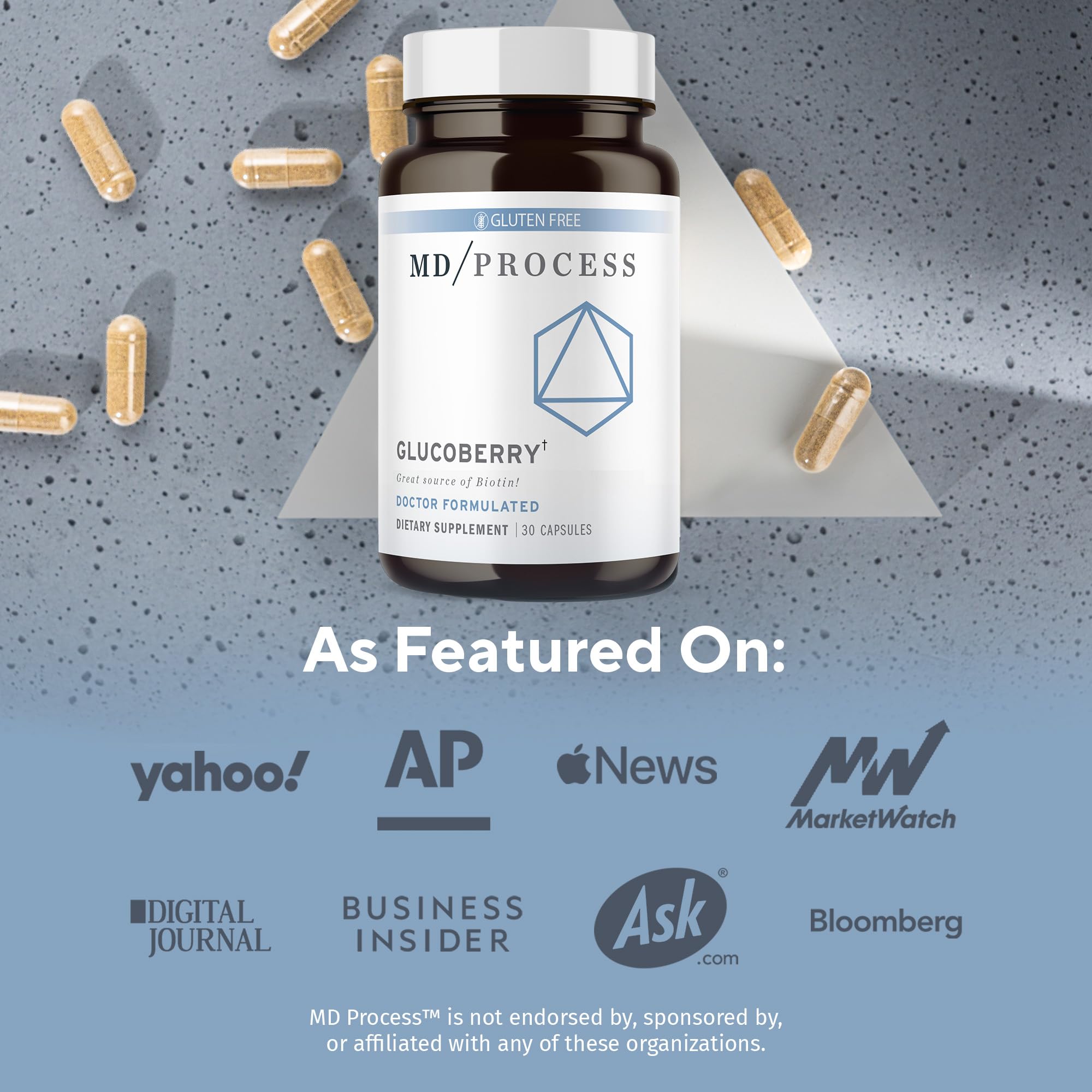 MD Process GlucoBerry packaging features Chromium Picolinate in blend