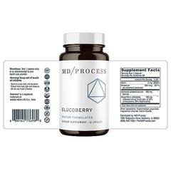 MD Process GlucoBerry label-front highlighting essential components