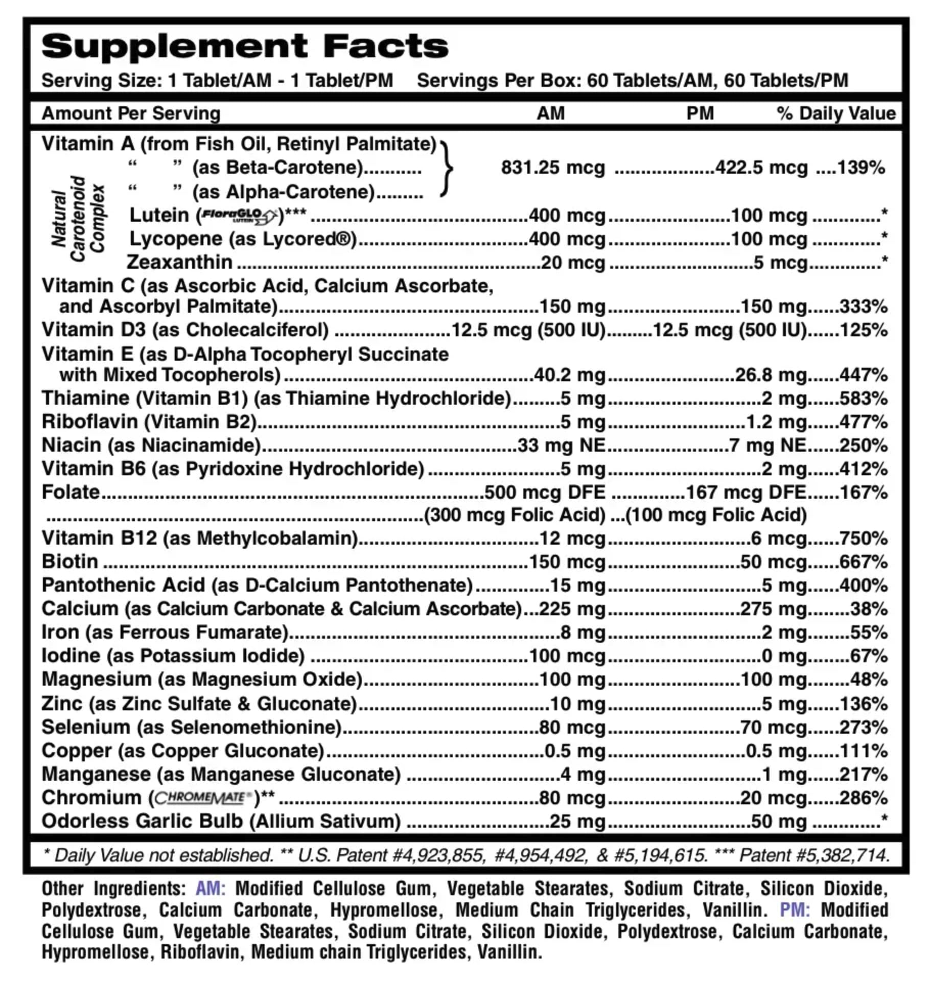 Close-up of MDR Fitness Tabs AM/PM tablets showing nutrients