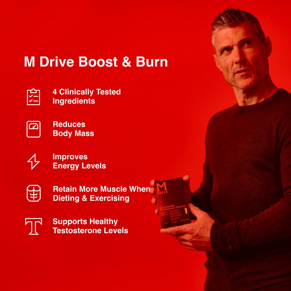 Mdrive Boost and Burn capsules close-up on daily supplement pills for training sessions