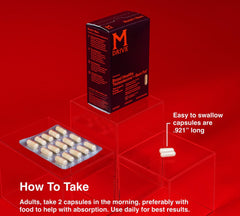 Mdrive ingredients icons highlight KSM-66 for stress support.