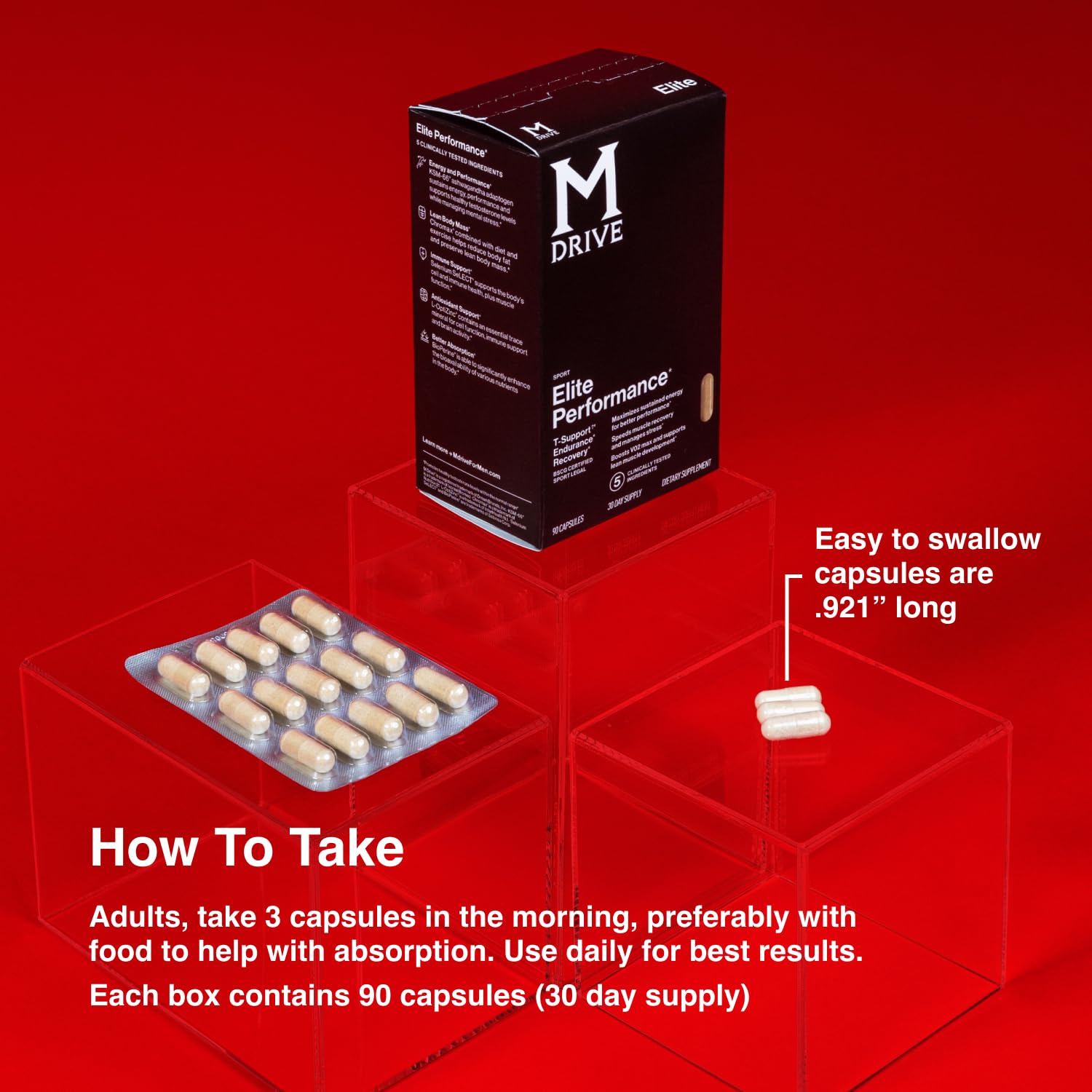 Mdrive Elite Chromax chromium icon illustrating lean mass support with training.