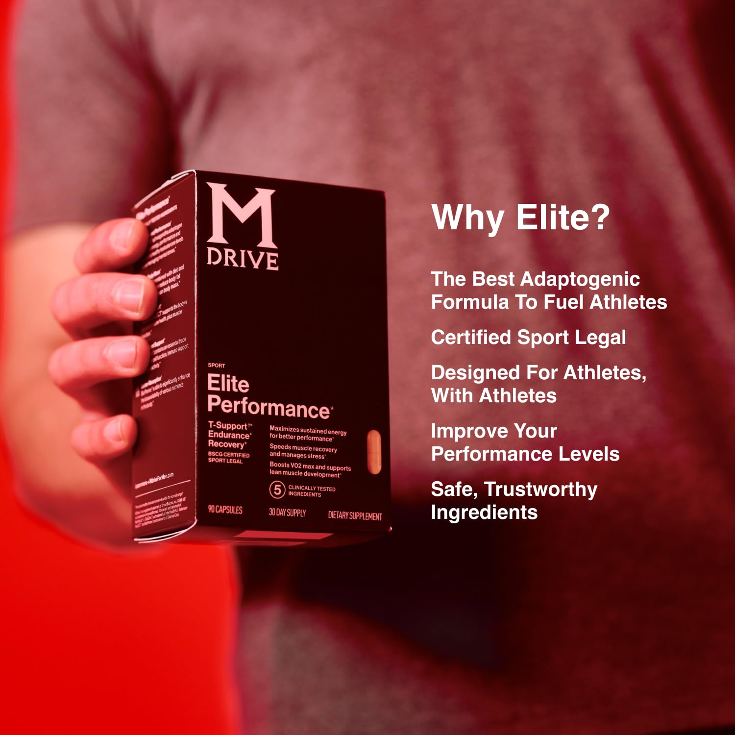 Mdrive Elite OptiZn zinc illustration emphasizing immune and metabolic support.