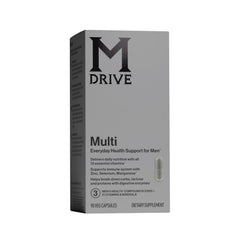 Mdrive multivitamin for men bottle front highlighting daily nutrition