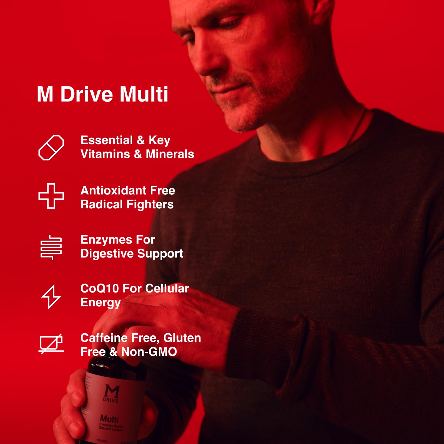 Mdrive capsules closeup for easy daily intake