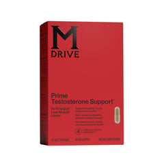 Mdrive Prime bottle front view highlighting stimulant-free energy and focus support.