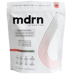 MDRN Hydration strawberry kiwi electrolyte sachet ready to mix for active hydration.