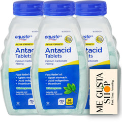ME GUSTA SHOP Equate antacid chewables wintergreen bottle close-up for gas relief