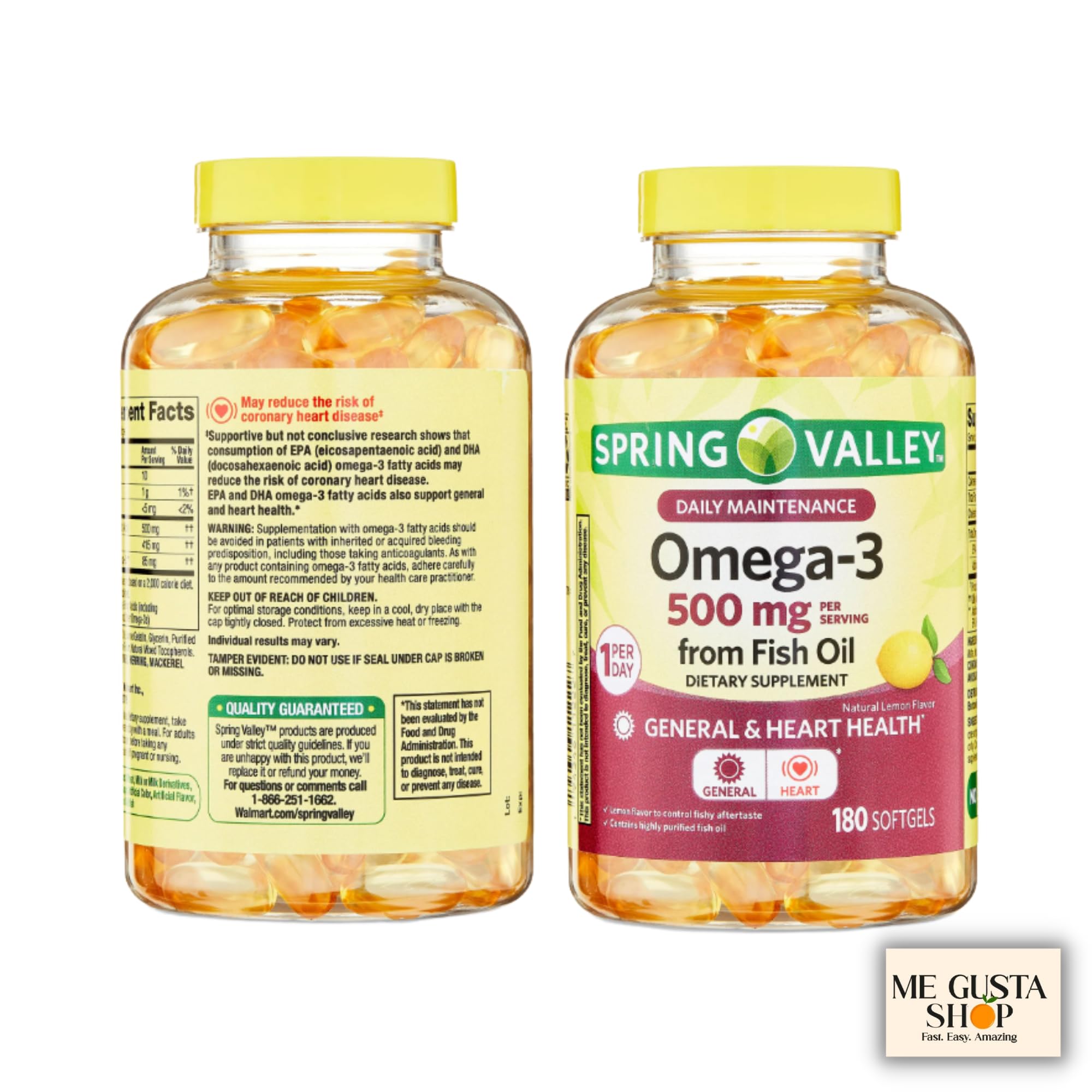 Lifestyle scene with glass of water beside omega-3 capsules for daily use