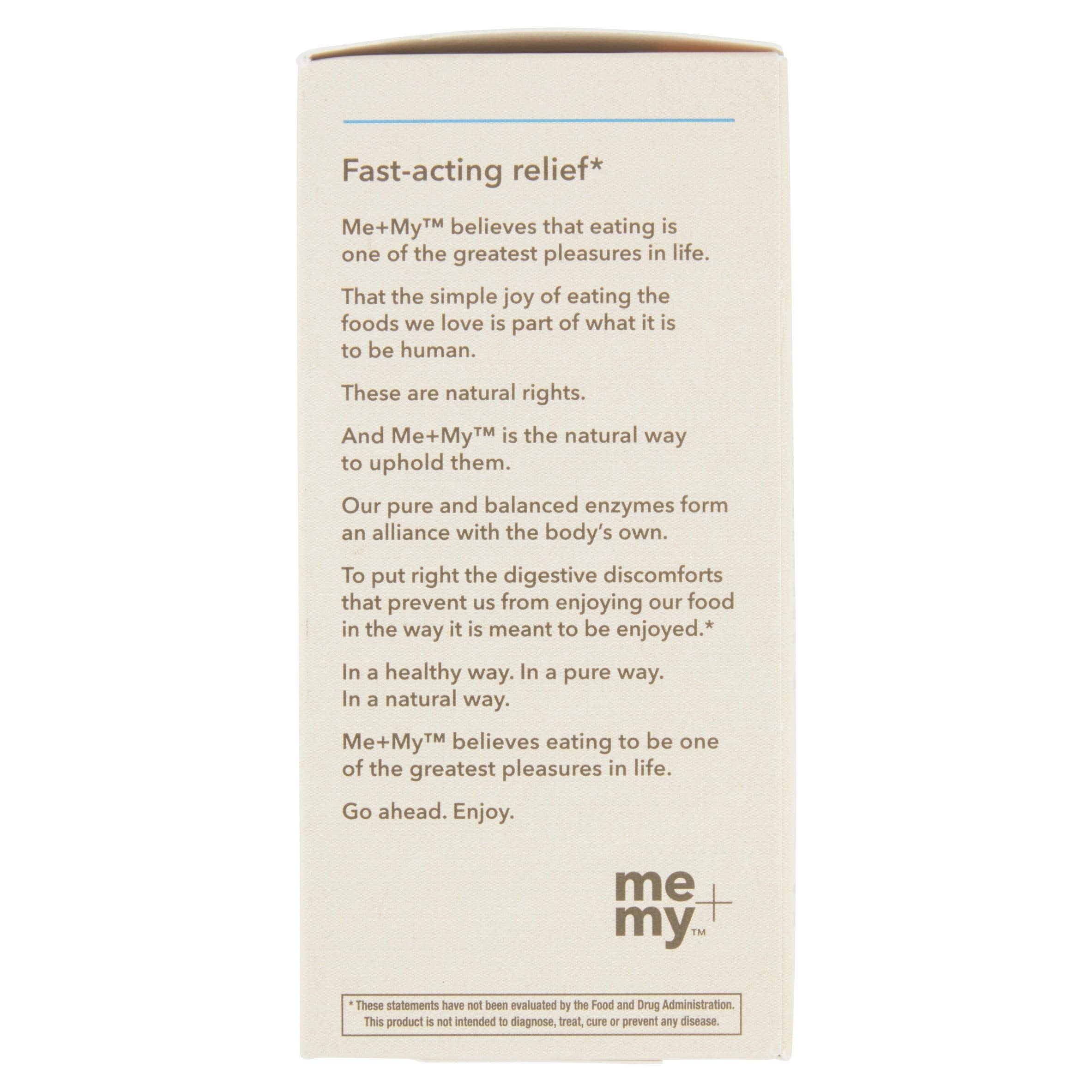 Me + My Gluten Assist packaging on shelf communicates gluten-free, allergen-safe design.