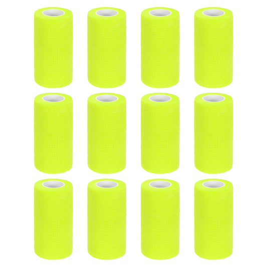 MECCANIXITY cohesive bandage roll in yellow for secure, comfortable support.