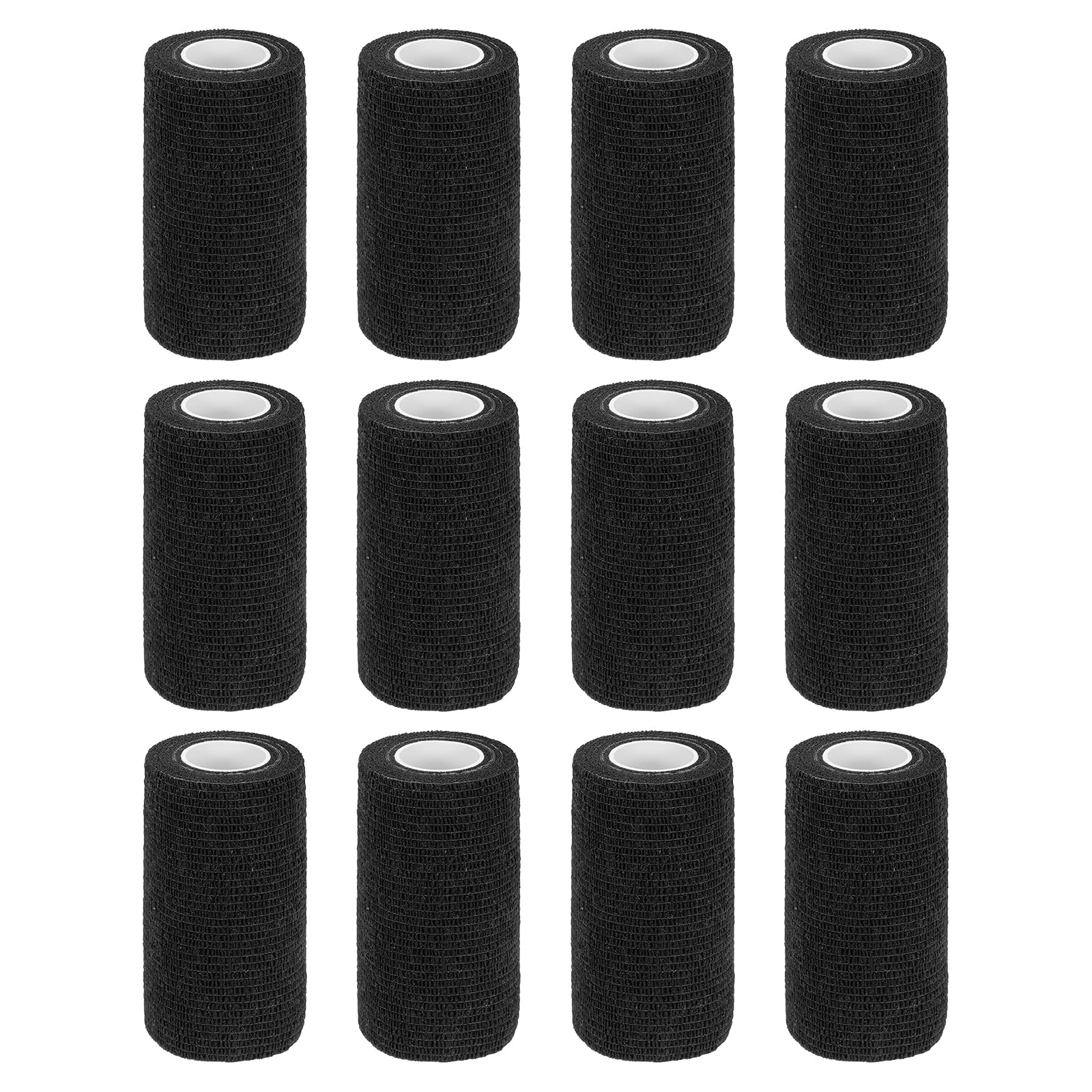 MECCANIXITY elastic cohesive bandage wrap in black, 4in by 5yd, for secure sports support.