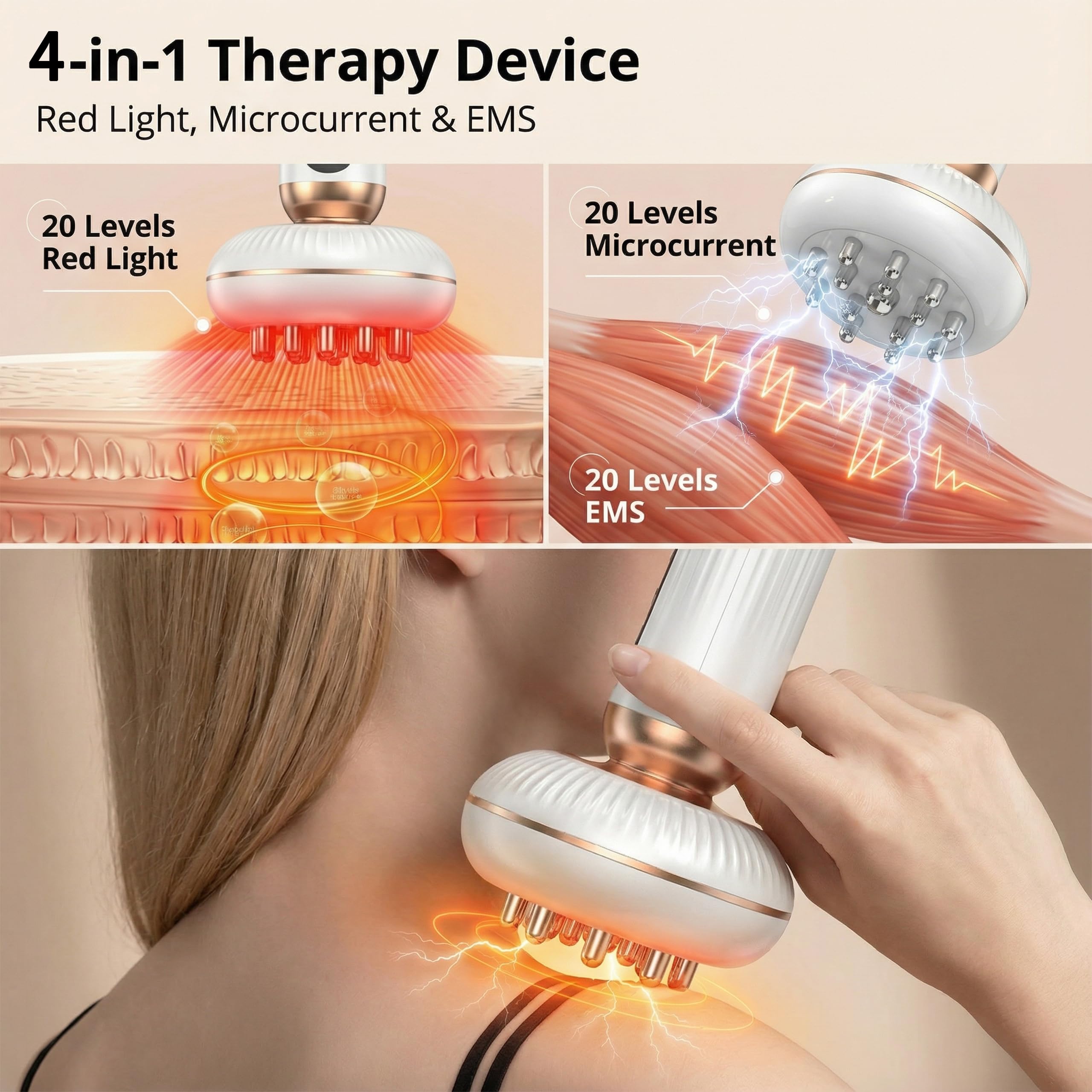 MechMaj LED therapy indicator supports at-home wellness routine.