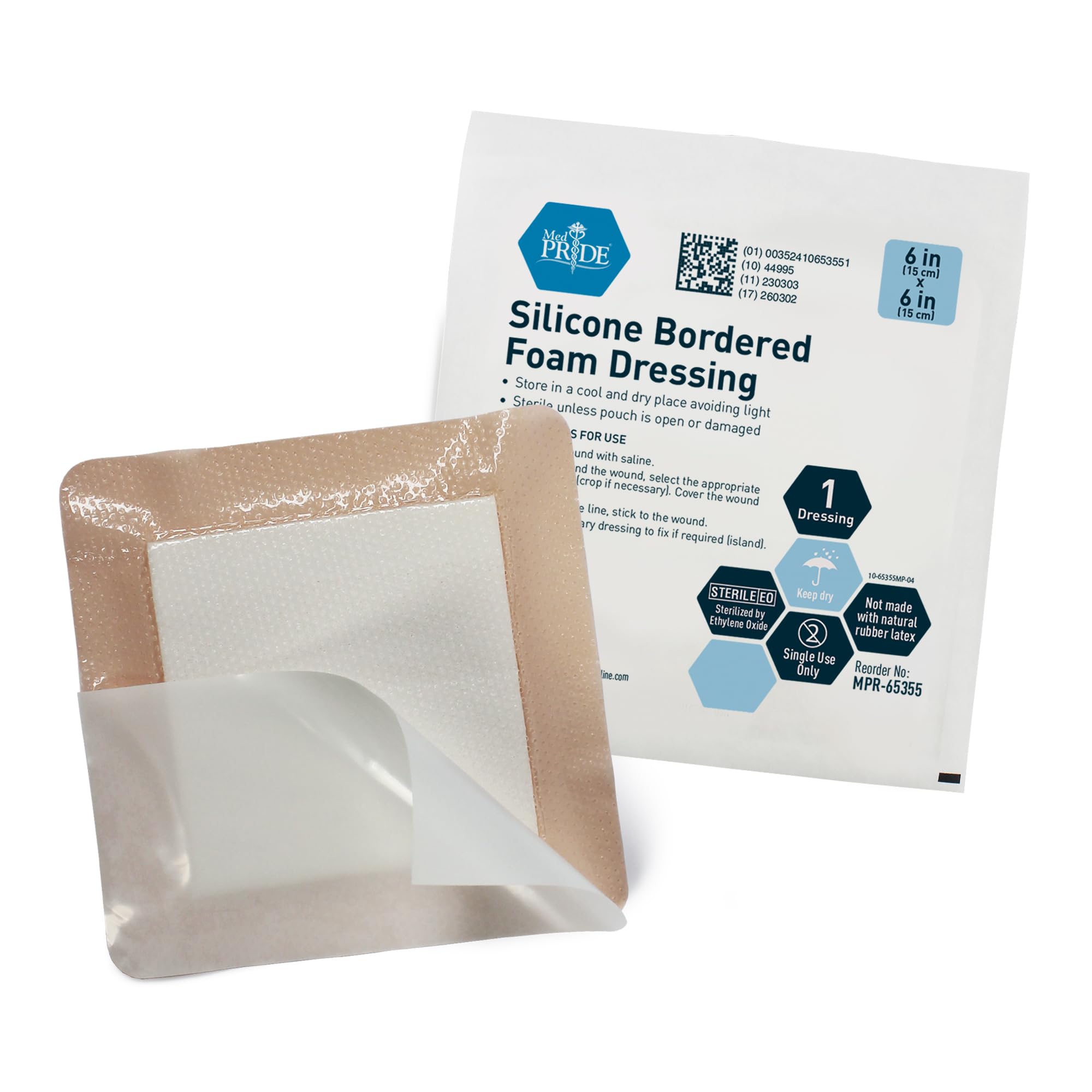 Med Pride triple-layered dressing close-up demonstrates absorbency and comfortable wear