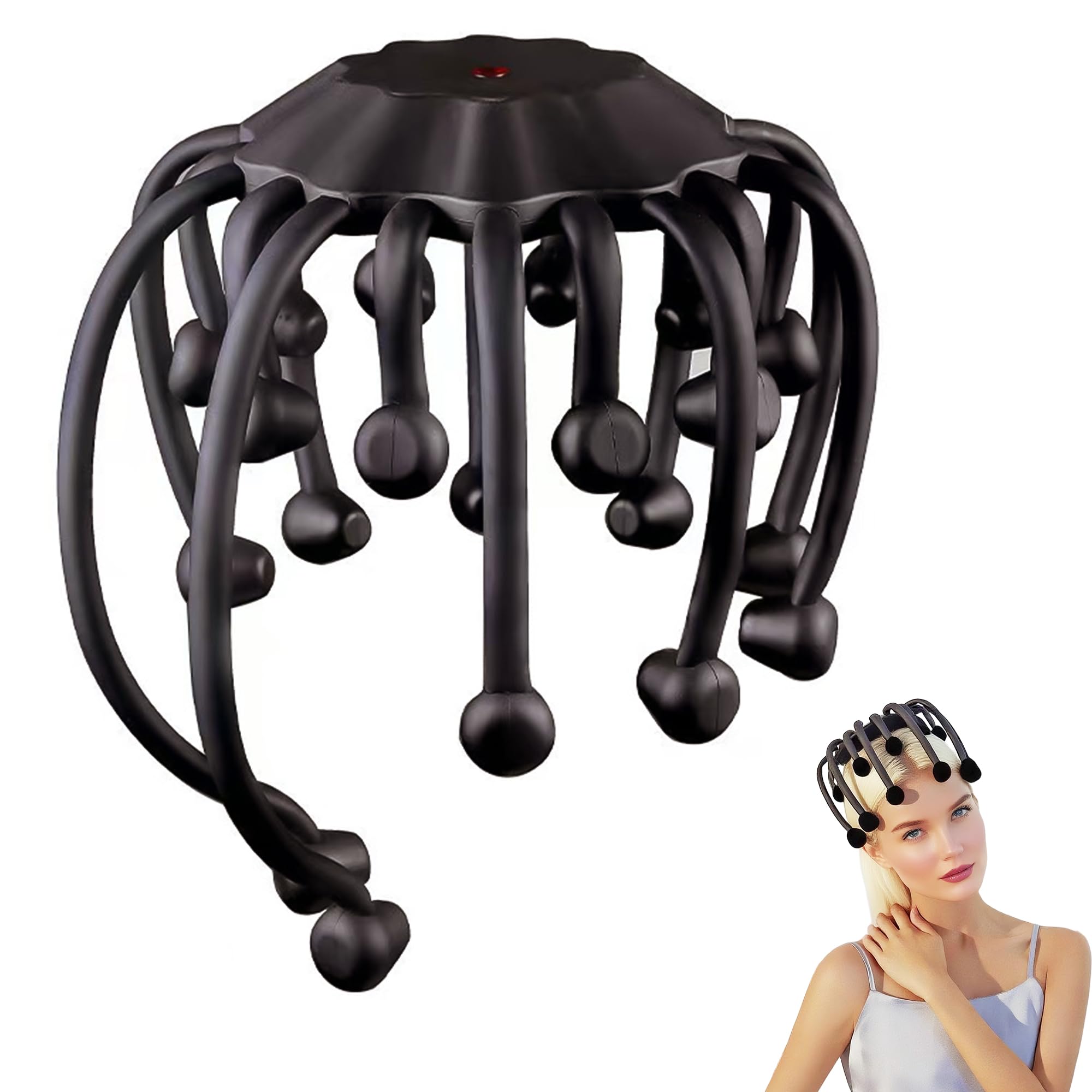 MEDAMOC electric scalp massager 360° head view for full coverage