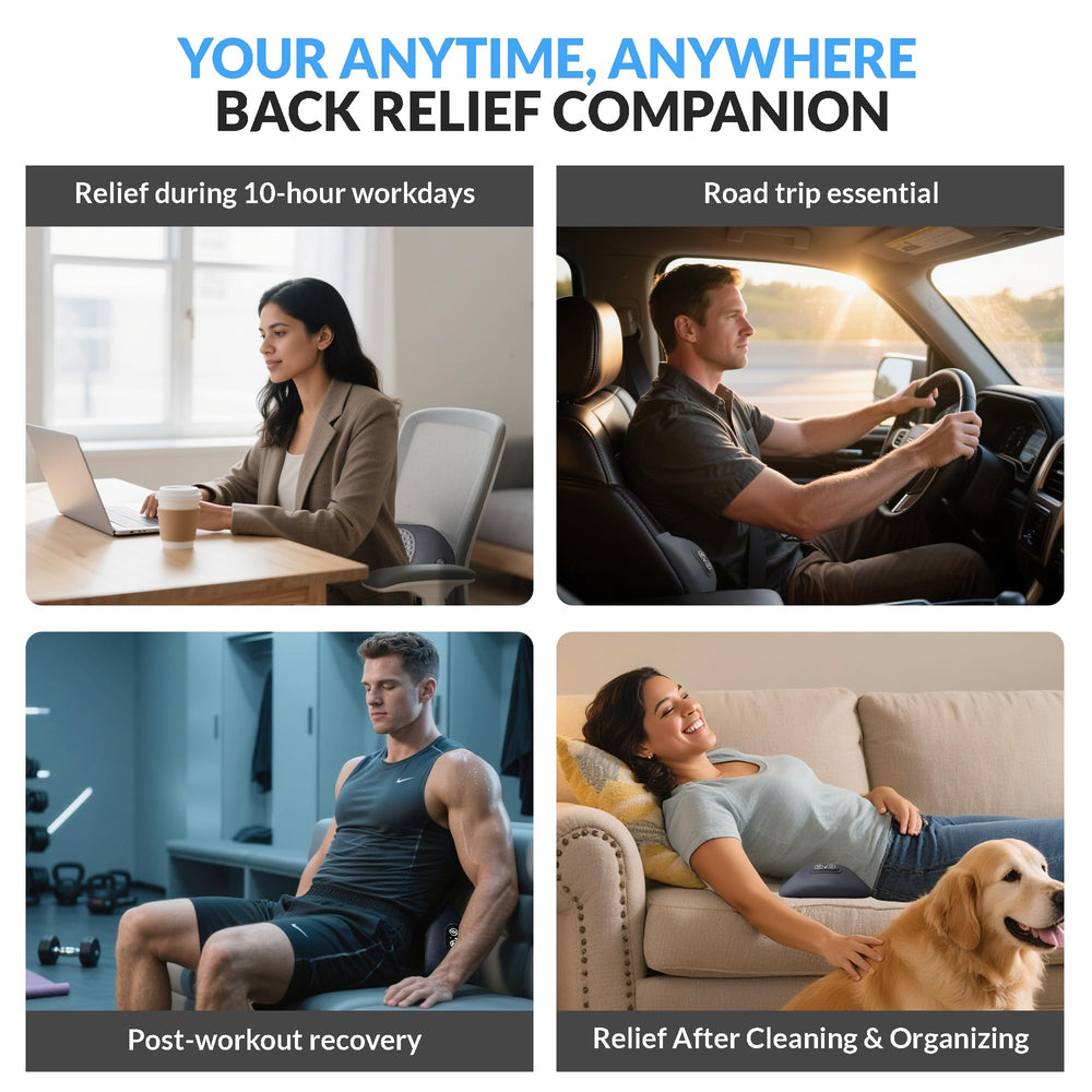 MEDAMOC ergonomic design fits waist contours for relaxed posture.