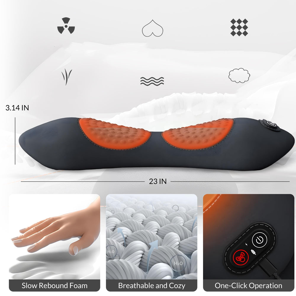 MEDAMOC rechargeable back massager offers on-the-go relief anytime.