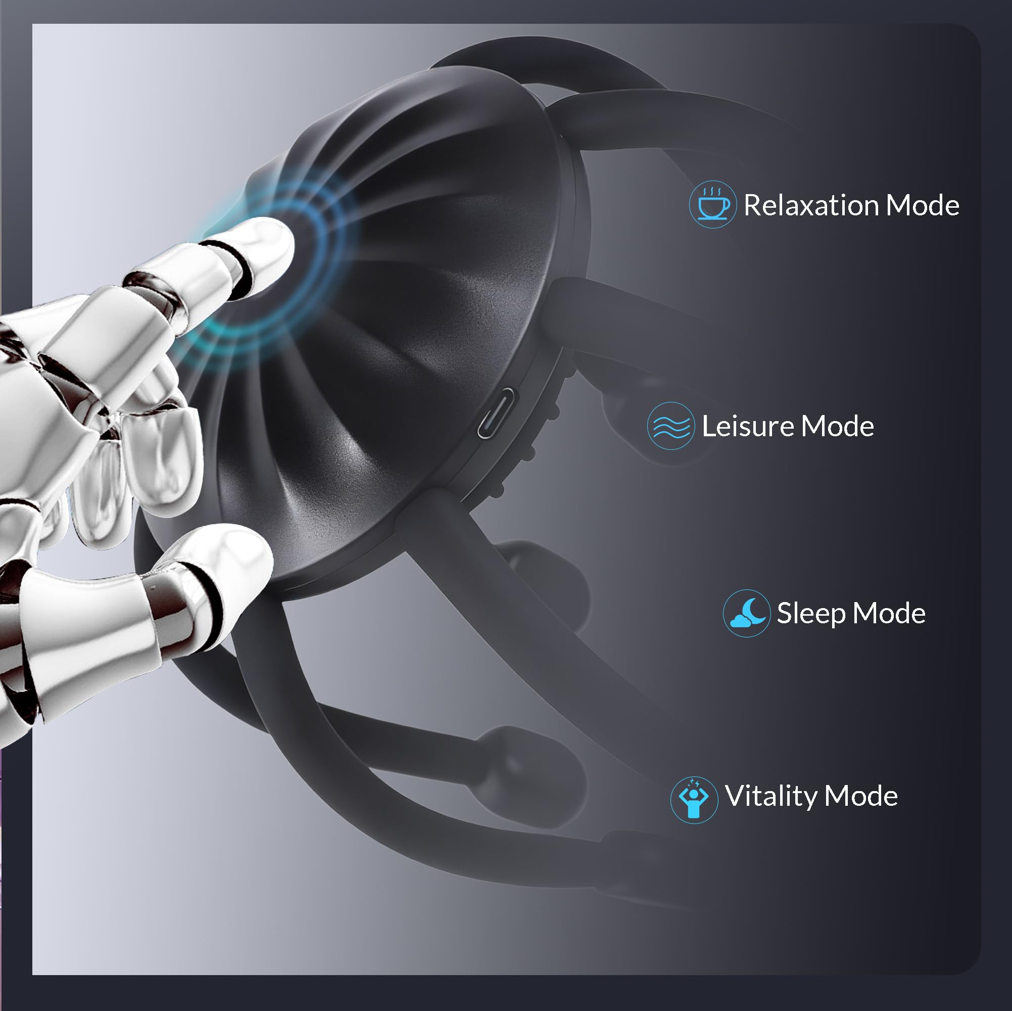 MEDAMOC portable scalp massager ideal for travel, office, or hotel rooms.