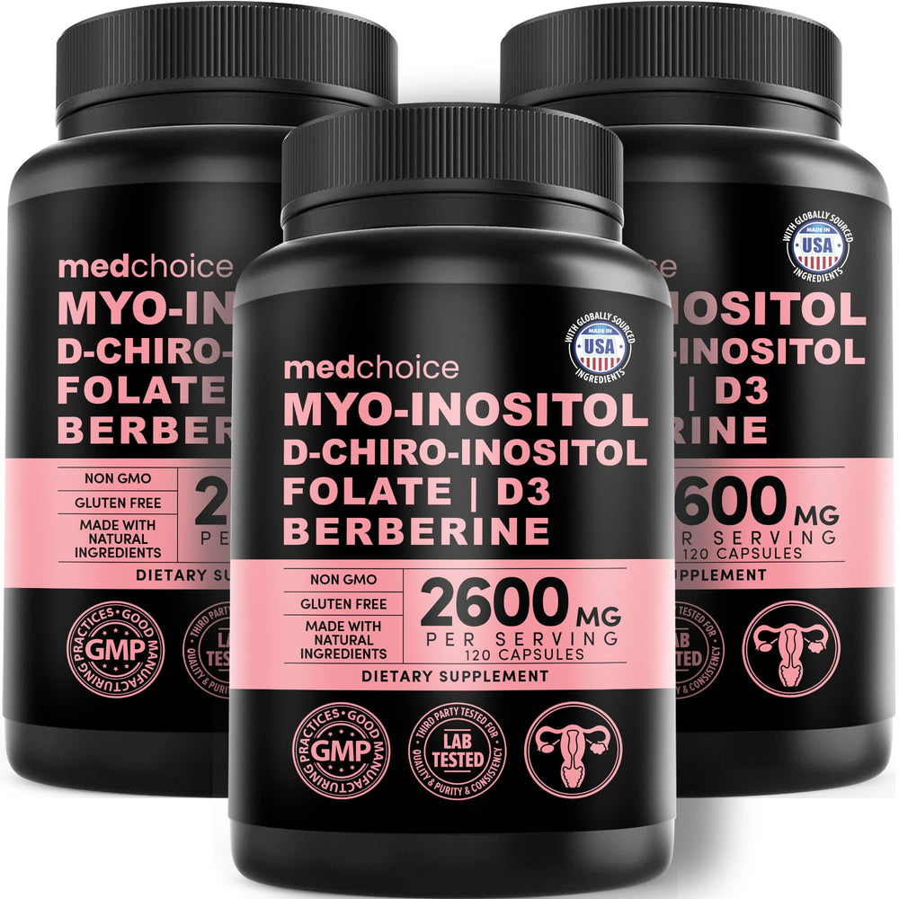 MEDCHOICE 14-in-1 Inositol Complex bottle shown for hormone wellness and daily balance.