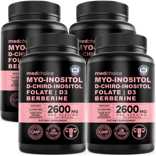 MedChoice 14-in-1 Inositol Complex bottle for daily hormonal balance support.