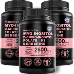 MEDCHOICE 14-in-1 Inositol Complex bottle shown for hormone wellness and daily balance.