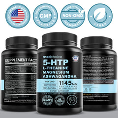 MedChoice capsules count close-up to emphasize daily dosage and bottle size