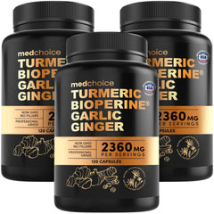 MEDCHOICE 4-in-1 turmeric-garlic bottle front supports daily wellness routine
