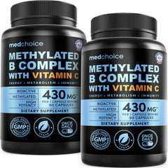 MEDCHOICE 9-in-1 B Complex bottle with capsules for daily energy support