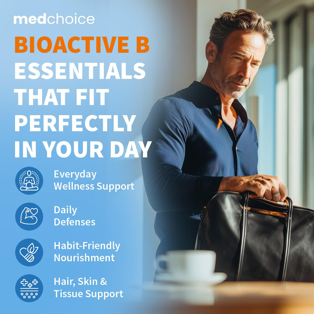 MEDCHOICE 9-in-1 B Complex daily-dose scene ideal for morning routine