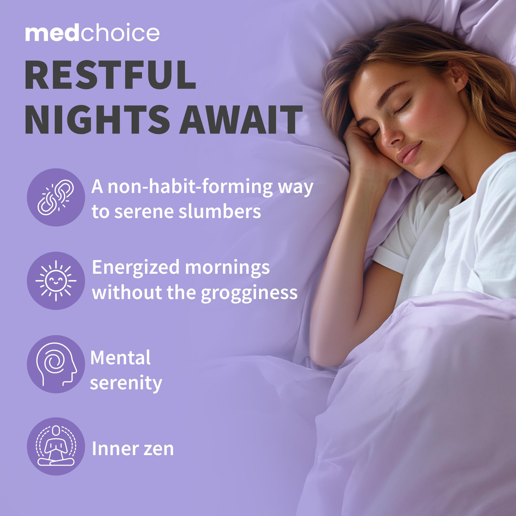 MEDCHOICE L-theanine promotes relaxed focus before bed