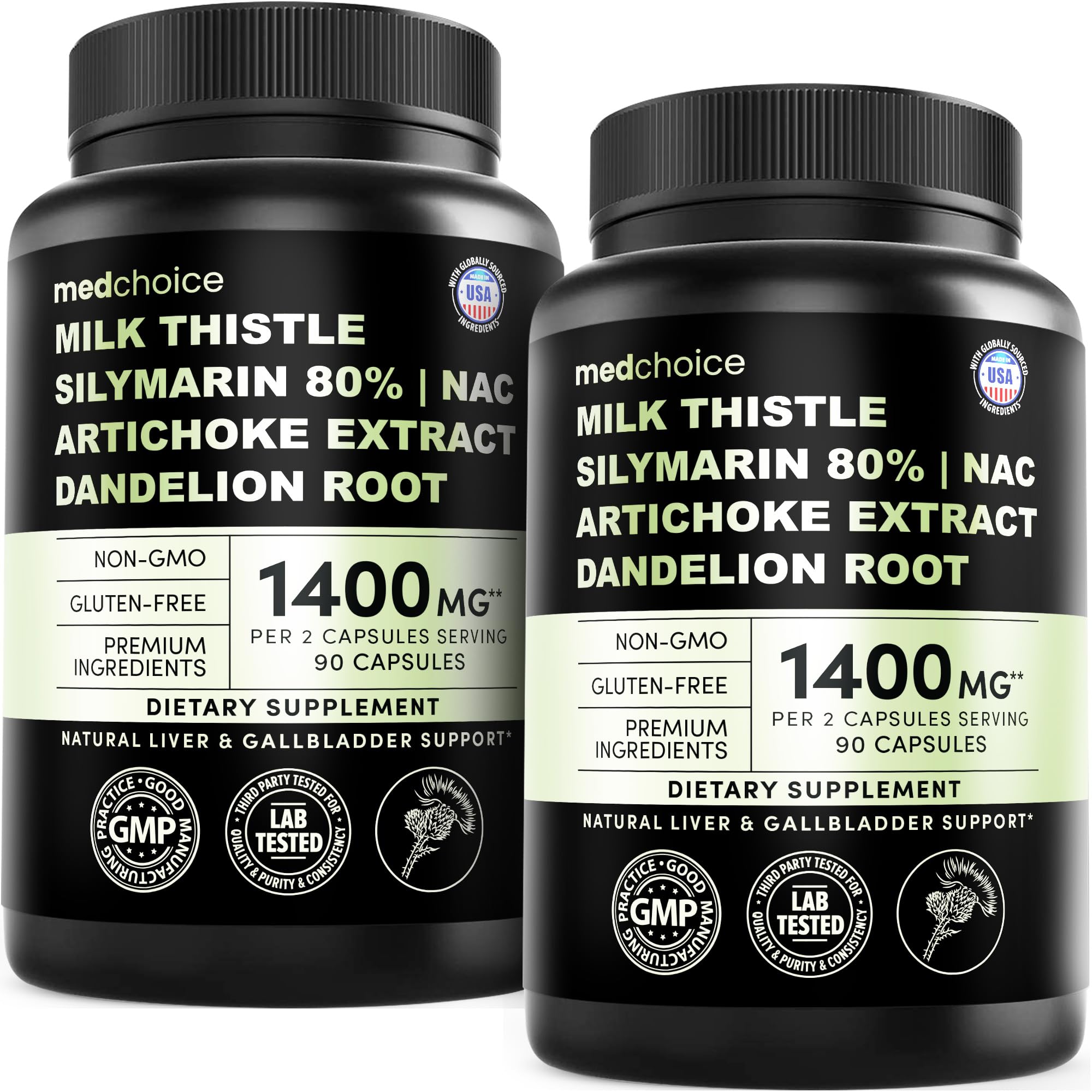 MEDCHOICE Milk Thistle bottle with capsules for daily liver support