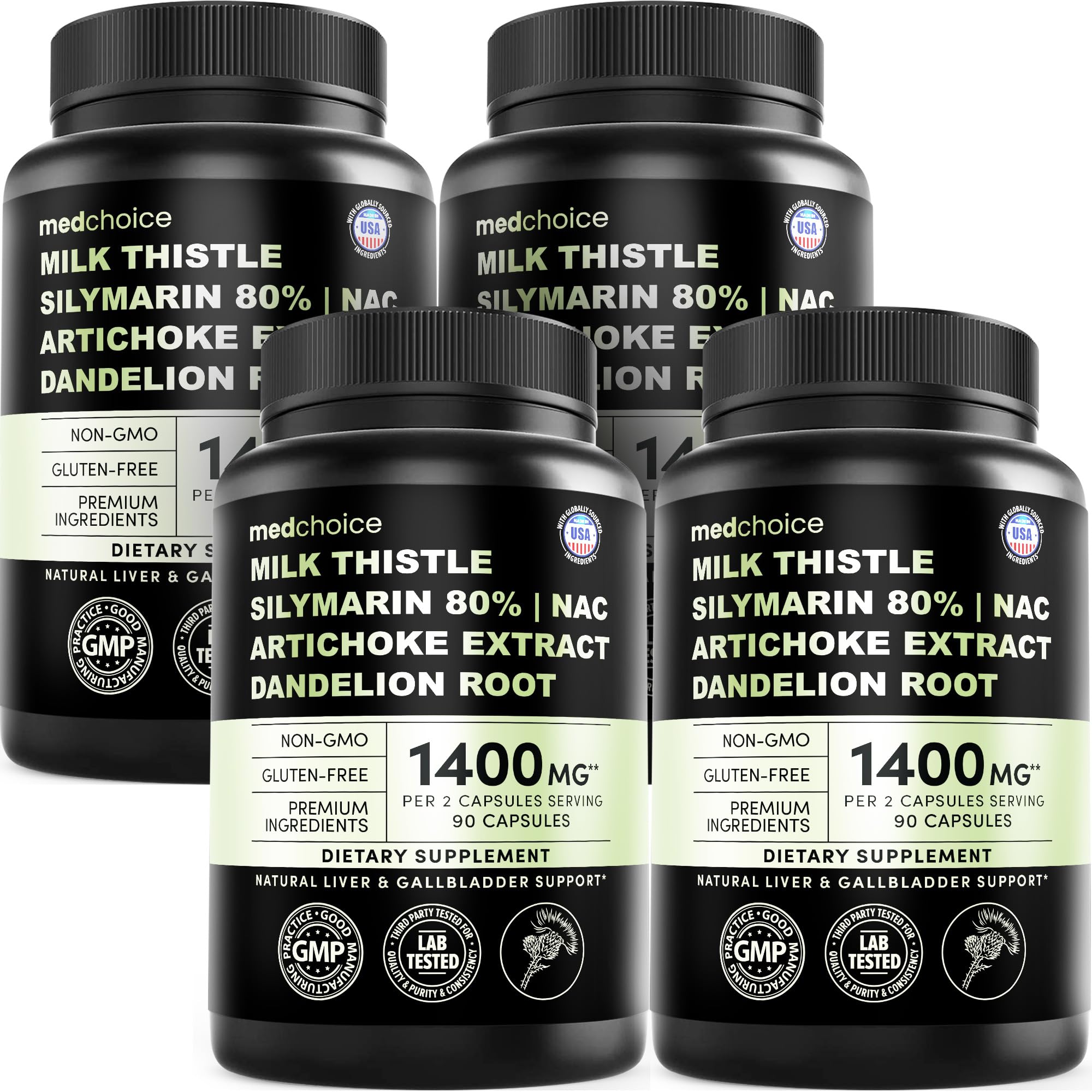 MEDCHOICE Milk Thistle bottle front for daily liver support.