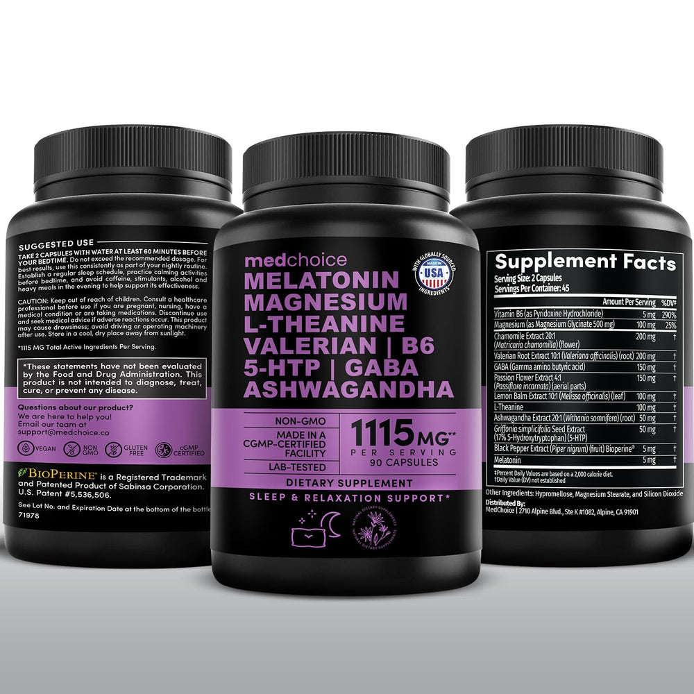 MEDCHOICE packaging front view highlights two-pack bundle and updated mg-per-serving label.