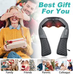 Medcursor Neck Massager car adapter connected for travel relief