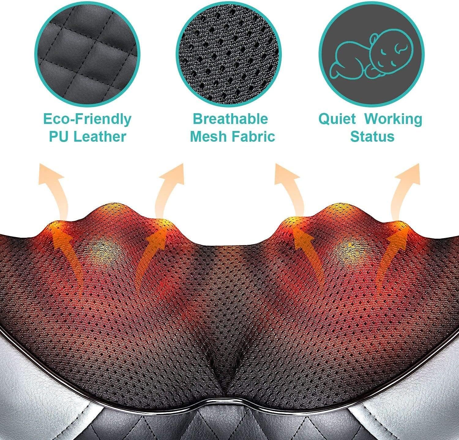 Medcursor Neck Massager durable PU leather and breathable mesh for comfort