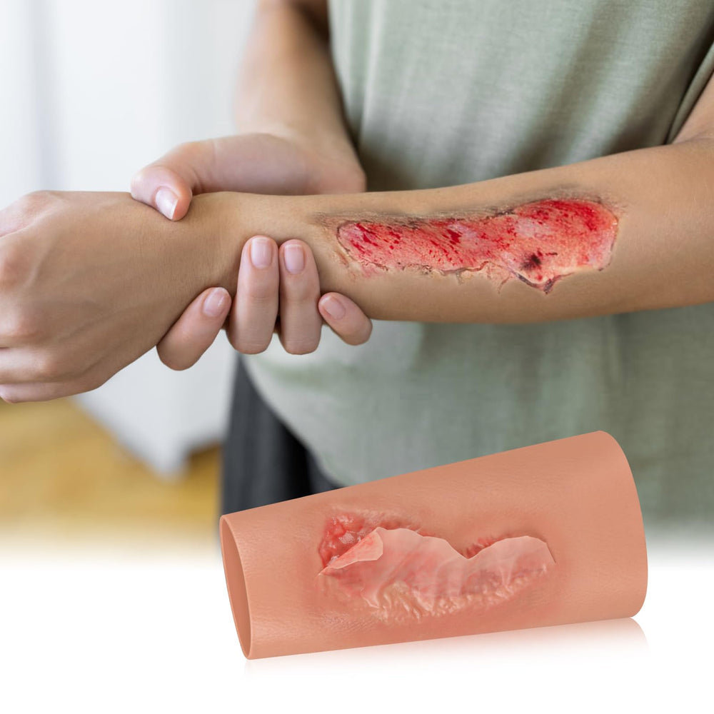 MedEduQuest silicone wound model delivers durable, reusable practice for repeated sessions.