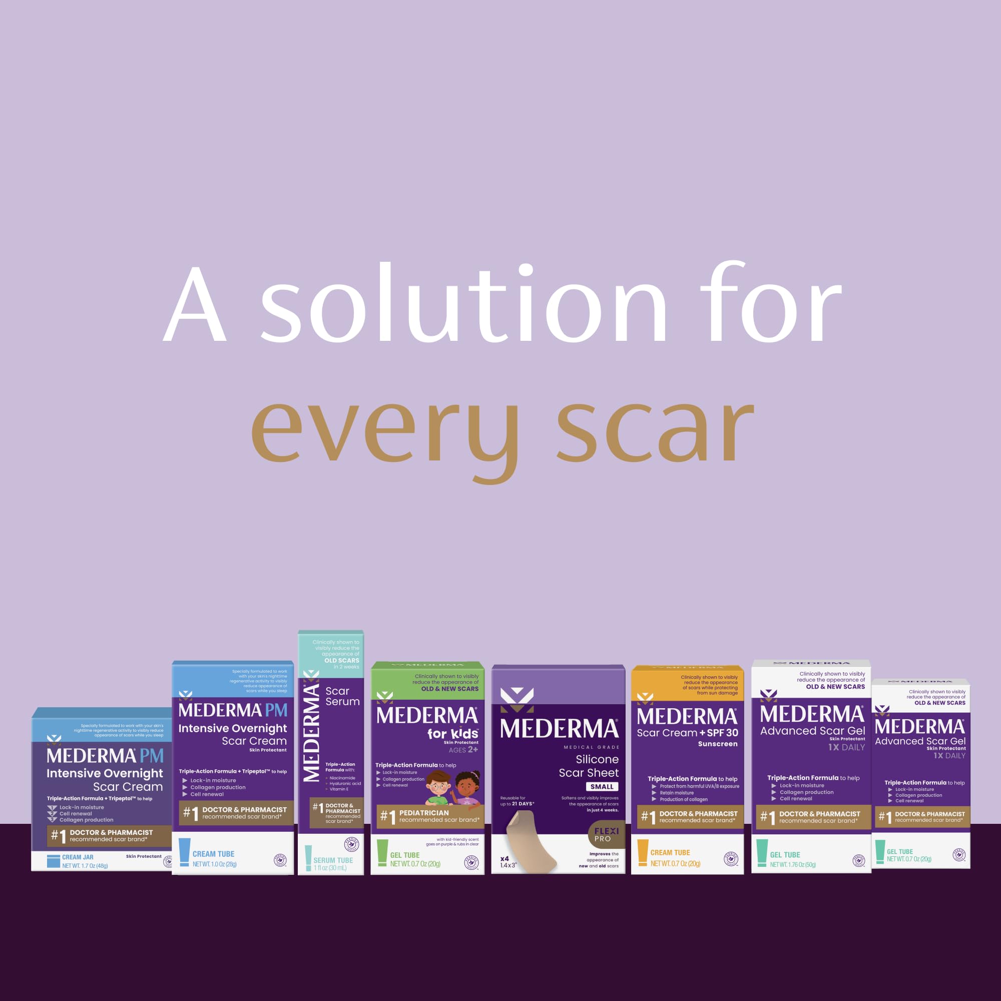 SPF 30 sun protection emphasis with Mederma Scar Cream Plus SPF 30