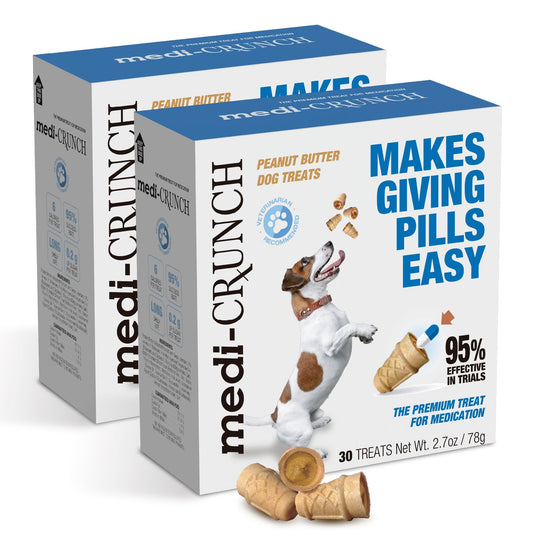 Medi-Crunch peanut-butter-crunchy-shell disguises meds for easier dosing.